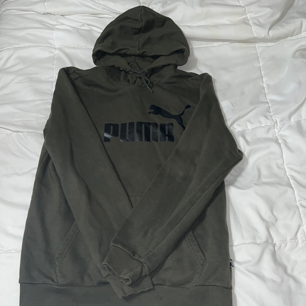 Olive Green Puma Sweatshirt